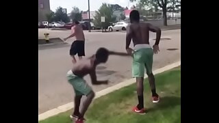 Two big boys slap always every other